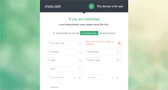 Desktop Screenshot of cryox.com
